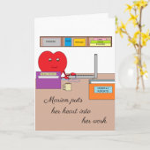 Sie stecken Ihr Herz in Ihre Arbeit: Leere Karte (Gelbe Blume)