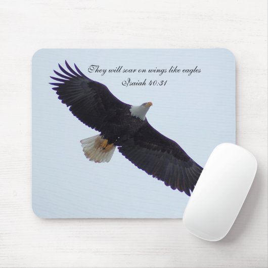 Sie steigen auf Flügeln wie Adlern an Mousepad (Mit Mouse)