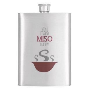 Sie stellen Miso glückliche Flasche her Flachmann