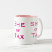 Sie Steuer-des weiblichen Zweifarbige Tasse (VorderseiteRechts)