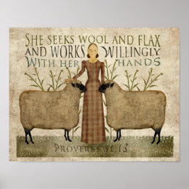 Sie sucht Wool & Flax Poster