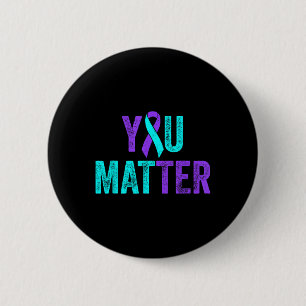 Sie Suizidprävention Aquamarines Lila Bewusstsein Button