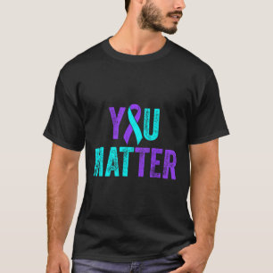 Sie Suizidprävention Aquamarines Lila Bewusstsein T-Shirt