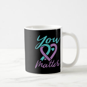 Sie Suizidprävention Bewusstsein Aquamarines Lila Kaffeetasse