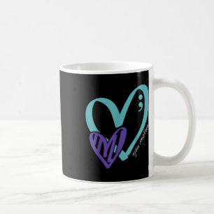 Sie Suizidprävention Bewusstsein Aquamarines Lila  Kaffeetasse