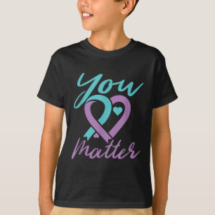 Sie Suizidprävention Bewusstsein Aquamarines Lila T-Shirt