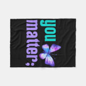 Sie Suizidprävention Bewusstsein für psychische Ge Fleecedecke (Vorderseite (Horizontal))