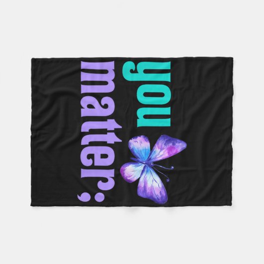 Sie Suizidprävention Bewusstsein für psychische Ge Fleecedecke (Vorderseite (Horizontal))