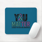 Sie Suizidpräventions-Bewusstseins-Schleife  Mousepad (Mit Mouse)