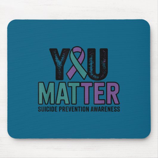 Sie Suizidpräventions-Bewusstseins-Schleife  Mousepad (Vorne)