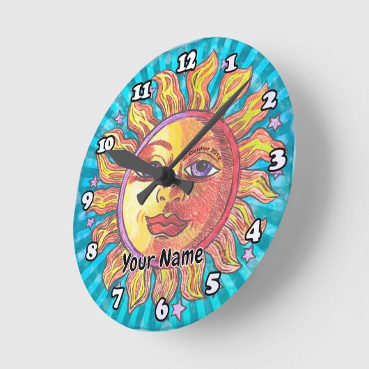 Sie Sun Runde Wanduhr (Winkel)