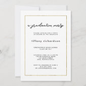 Sie tat es | Abschluss-Party einlädt mit Foto Einladung (Rückseite)