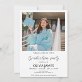 Sie tat es Foto Abschluss Einladung (Rückseite)