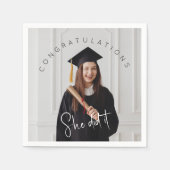 Sie tat es, Foto, Glückwunsch an den Absolvent Serviette (Vorderseite)