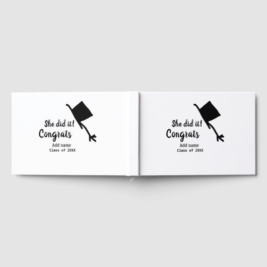 Sie tat es Glückwunsch Abschluss geben Studentenna Gästebuch (Voll)