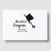 Sie tat es Glückwunsch Abschluss geben Studentenna Gästebuch (Vorderseite)