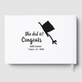 Sie tat es Glückwunsch Abschluss geben Studentenna Gästebuch (Rückseite)