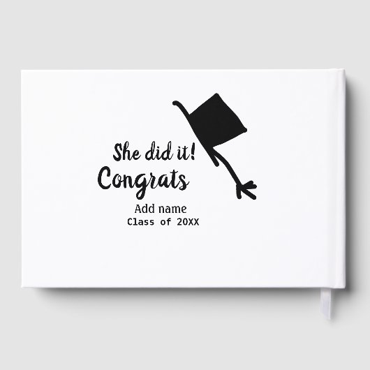 Sie tat es Glückwunsch Abschluss geben Studentenna Gästebuch (Rückseite)