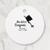Sie tat es Glückwunsch Abschluss geben Studentenna Geschenkanhänger (Vorderseite)