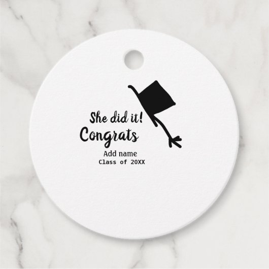 Sie tat es Glückwunsch Abschluss geben Studentenna Geschenkanhänger (Vorderseite)