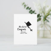 Sie tat es Glückwunsch Abschluss geben Studentenna Postkarte (Stehend Vorderseite)