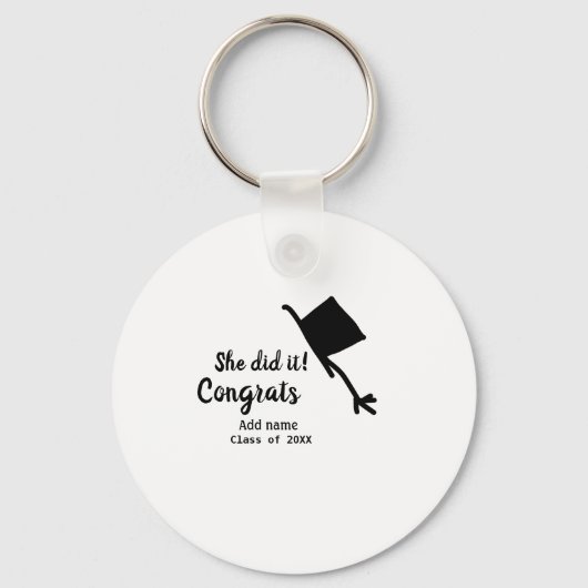 Sie tat es Glückwunsch Abschluss geben Studentenna Schlüsselanhänger (Vorderseite)