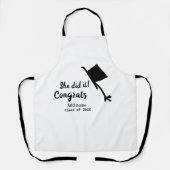 Sie tat es Glückwunsch Abschluss geben Studentenna Schürze (Vorderseite)