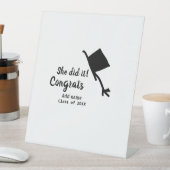 Sie tat es Glückwunsch Abschluss geben Studentenna Sockelschild (In Situ)