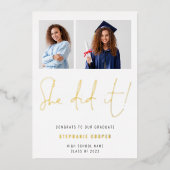 Sie tat es Grad 2022 Ankündigung 2 Foto Foil (Vorderseite)