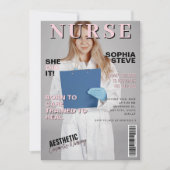 Sie tat es in der Zeitschrift Foto Abschluss Einladung (Vorderseite)