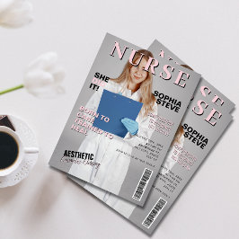 Sie tat es in der Zeitschrift Foto Abschluss Einladung