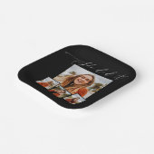 Sie tat es Minimalistisch Foto Grad Party Pappteller (Gewinkelt)