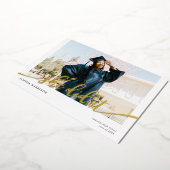 Sie tat es mit dem Abschluss Modernes Foto Folieneinladung (Gedreht)