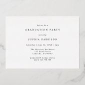 Sie tat es mit dem Abschluss Modernes Foto Folieneinladung (Rückseite)