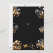 Sie tat es - Nursing School Gold Graduation Party Einladung (Rückseite)