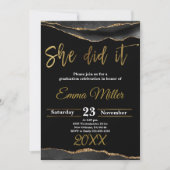 Sie tat es Party Einladung (Vorderseite)