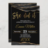 Sie tat es Party Einladung (Vorne/Hinten)