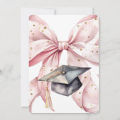 Sie tat es Rose Gold Abschluss Einladung (Rückseite)