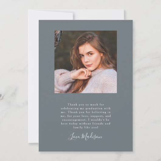 Sie tat es Stone Blue Arch Abschluss Ankündigung (Rückseite)