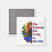 sie tat magnet (Vorderseite/Rückseite)