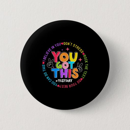Sie Test Tag Rock Test Lehrer Button (Vorderseite)