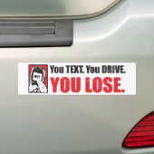 Sie Text. Sie fahren. Sie verlieren. Autoaufkleber (Auf Auto)