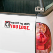 Sie Text. Sie fahren. Sie verlieren. Autoaufkleber (Auf Lkw)
