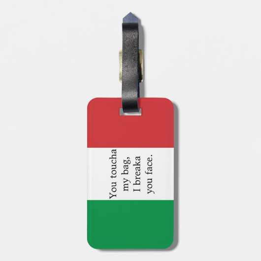 Sie Toucha meine Tasche I Breaka Sie stellen Gepäckanhänger (Rückseite vertikal)