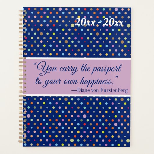 Sie tragen den Pass zu Ihrem eigenen Glück Planer (Vorderseite)