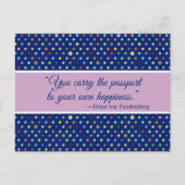 Sie tragen den Pass zu Ihrem eigenen Glück Postkarte (Vorderseite)