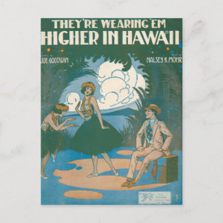 Sie tragen sie höher in Hawaii Postkarte