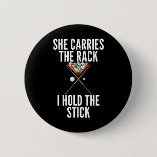 Sie trägt den Rack, den ich halte, den Stick Funny Button