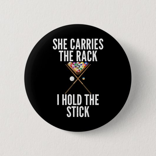 Sie trägt den Rack, den ich halte, den Stick Funny Button (Vorderseite)