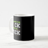 Sie trägt den Rack, den ich halte den Stick Funny Kaffeetasse (Vorderseite Links)